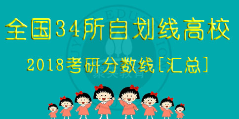 全国34所自划线高校2018年半岛星空体育·(中国)官方网站复试分数线【汇总】（附历年国家线）